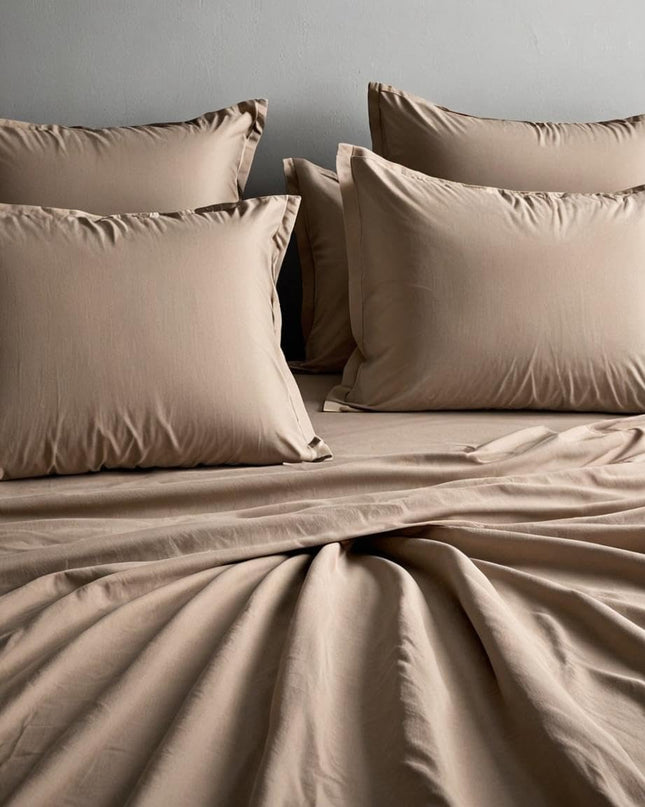 MR24 100% Organic Cotton King Size Bed Sheets Set | Draps King Coton Biologique 350 Fils