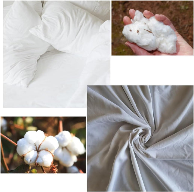 Light Blue 100% Cotton King Sheets Set – 480 Thread Count (TC)