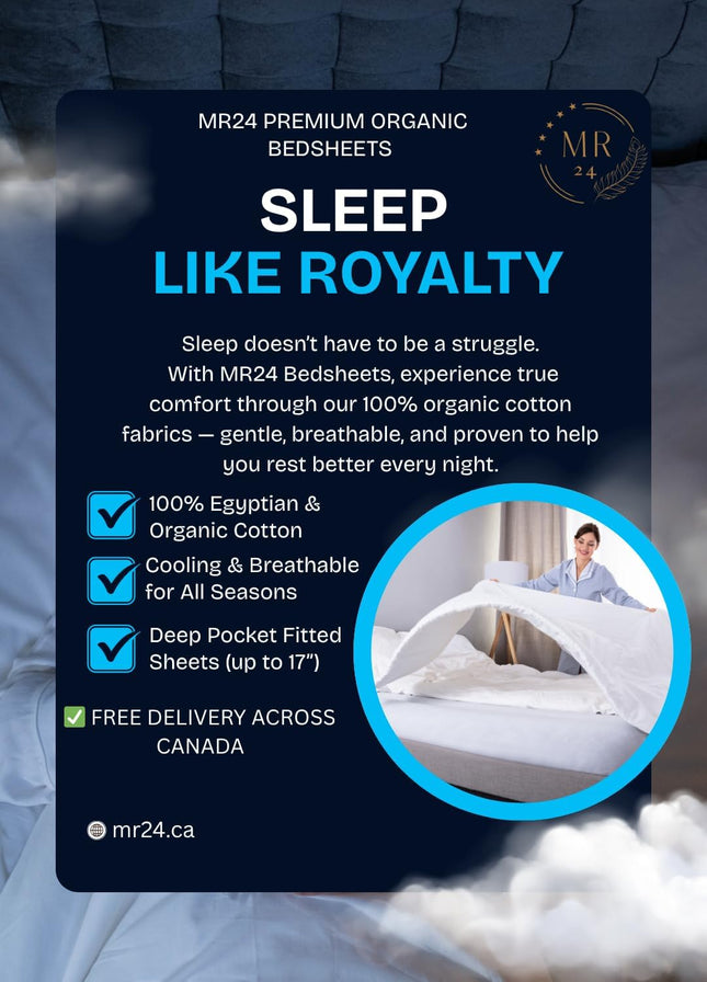 MR24 100% Cotton King Sheets – Mint Green, 600 Thread Count, Deep Pocket 17–18