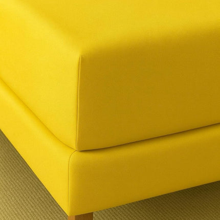 Yellow 100% Cotton Queen Sheets Set – 600 Thread Count, 17"