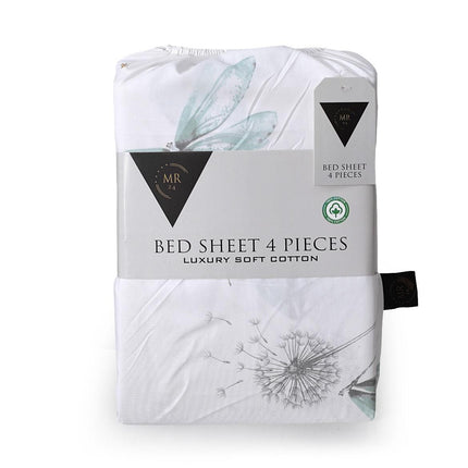 Dragonfly Breeze 100% Cotton Queen Sheets Set – 600 Thread Count