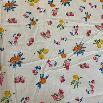 Queen Size Bed Sheets 100% Cotton – Cute Fruit Print Kids Bedding